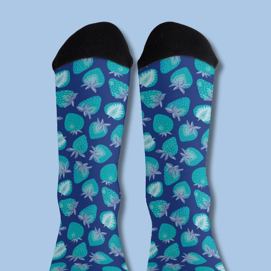 Chaussette Fraise Bleue