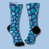 Chaussette Fraise Bleue