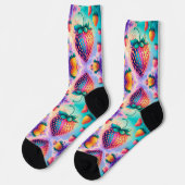 Chaussette Fraise colorée (Gauche)