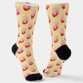 Chaussette fraise d'aquarelle jaune (Angulaire)