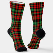 Chaussette Fraise Plaid Rouge Vert Noir Noël (Angulaire)