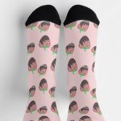 Chaussette Fraises couvertes de chocolat Fruits roses (Haut)