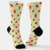 Chaussette Fraises d'été (grande échelle) Vert (Angulaire)