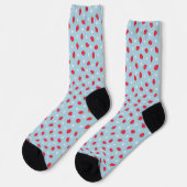Chaussette Fraises d'été (petite échelle) Bleu (Gauche)