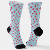 Chaussette Fraises d'été (petite échelle) Bleu (Angulaire)