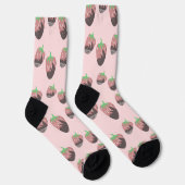 Chaussette Fraises roses recouvertes de chocolat (Droite)