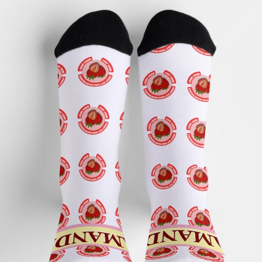 Chaussette Fraises sucrées juteuses Fruit d'été (Haut)
