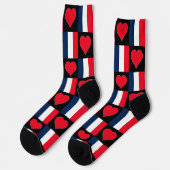 Chaussette France Motif du coeur du drapeau (Gauche)