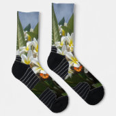 Chaussette Frangipanis Avec Papillon, Chaussettes (Droite)