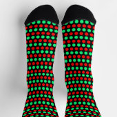 Chaussette Frappe verte et rouge de Noël en noir (Haut)