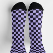 Chaussette French lilac checkerboard pattern (Haut)