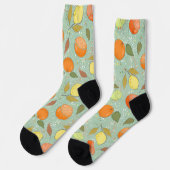 Chaussette Fruit motif aux citrons, oranges (Gauche)
