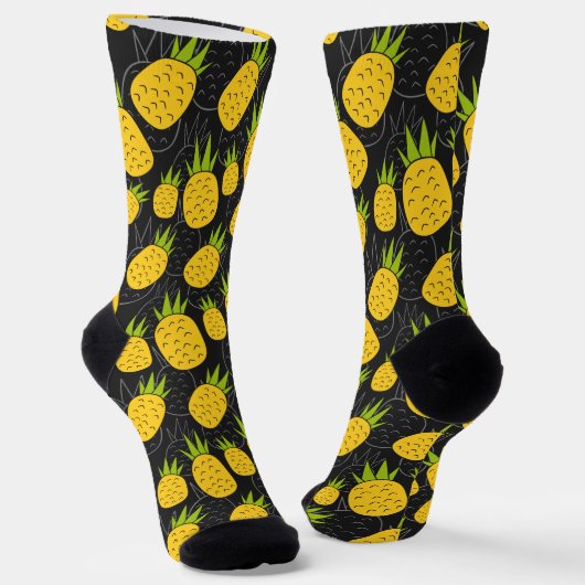 Chaussette Fruit motif transparent | motif de surface de frui (Angulaire)