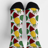 Chaussette Fruit motif transparent | motif de surface de frui (Haut)