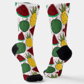 Chaussette Fruit motif transparent | motif de surface de frui (Angulaire)