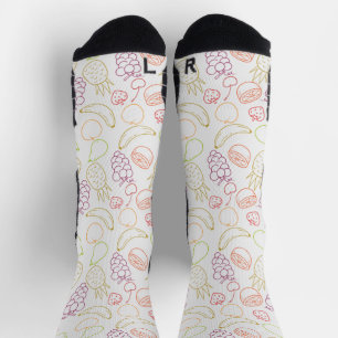 Chaussette Fruit motif transparent   motif de surface de frui