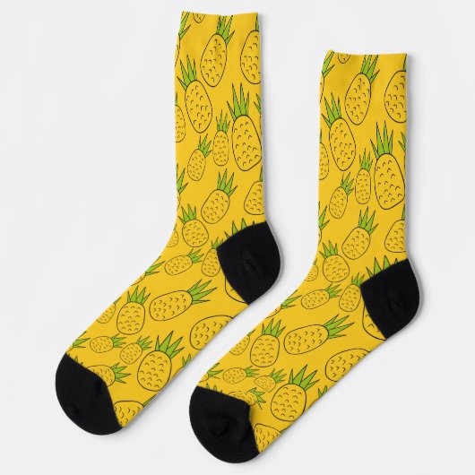 Chaussette Fruit motif transparent | motif de surface de frui (Gauche)