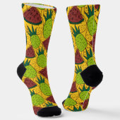 Chaussette Fruit motif transparent | motif de surface de frui (Angulaire)