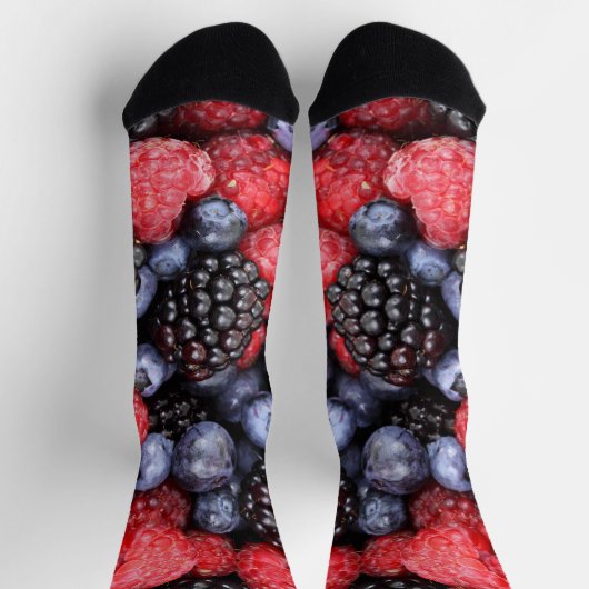 Chaussette Fruits de fruits de baies juteux et mûrs Medley (Haut)