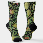 Chaussette Fruits de grenade foncée de William Morris (Angulaire)