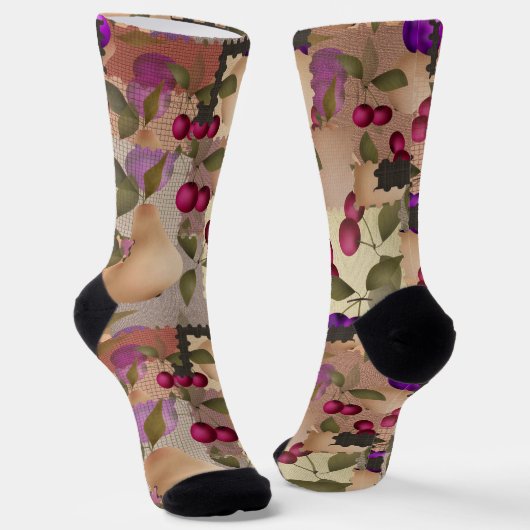 Chaussette Fruits, patchwork (Angulaire)