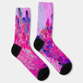 Chaussette Fuchsia Élégant et Hydrangea Limelight Bleu Foncé (Droite)