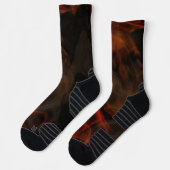 Chaussette Fumée et flammes (Gauche)