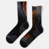 Chaussette Fumée et flammes (Gauche)