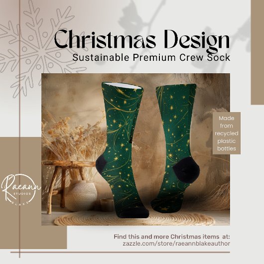 Chaussette Fun Christmas Design Sustainable Premium Crew Sock