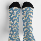 Chaussette Fun Corgi Chien Motif Vert (Haut)