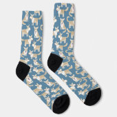 Chaussette Fun Corgi Chien Motif Vert (Droite)