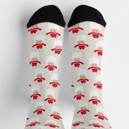 Chaussette Fun Cowboy Santa Claus Western Christmas (Haut)