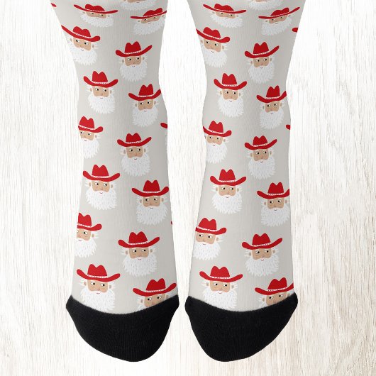 Chaussette Fun Cowboy Santa Claus Western Christmas