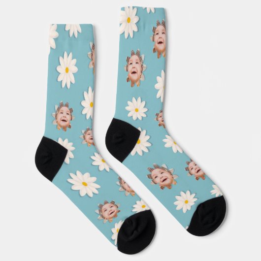 Chaussette Fun Daisy Imprimer Chaussettes Image Personnalisée (Droite)