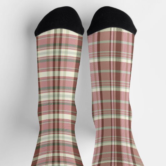 Chaussette Fun Mismatch Odd Noël Plaid (Haut)