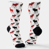 Chaussette Fun Moose on the Loose Pattern (Angulaire)