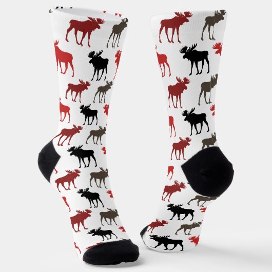 Chaussette Fun Moose on the Loose Pattern (Angulaire)