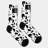 Chaussette Fun Nom personnalisé Holstein Cow Poster de animal (Droite)