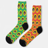 Chaussette Fun Photo Face Motif Coloré (Gauche)