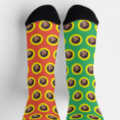 Chaussette Fun Photo Face Motif Coloré (Haut)
