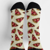 Chaussette Fun Pizza Slices Imprimer avec nom personnalisé Ch (Haut)