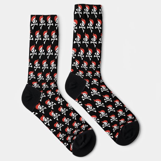 Chaussette Fun Skull and Crossbones Pattern Pirate (Droite)