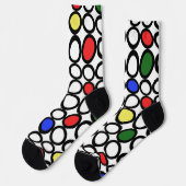 Chaussette Fun Wiggle Circles Art Crazy Chaussettes (Gauche)