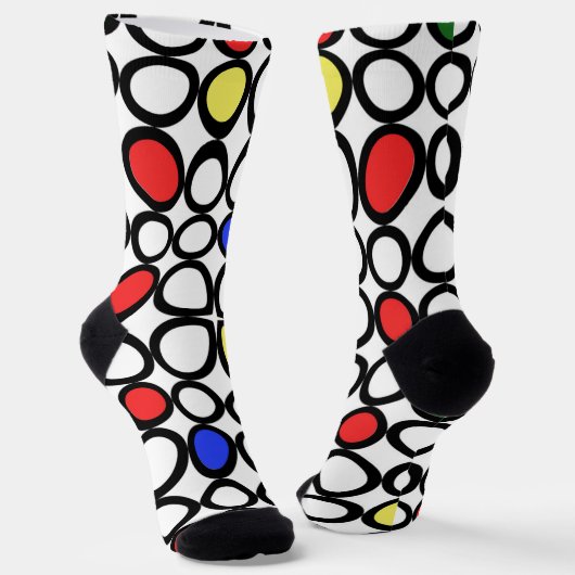 Chaussette Fun Wiggle Circles Art Crazy Chaussettes (Angulaire)