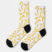 Chaussette Fun Yellow Banana Illustration Pattern Socks (Gauche)