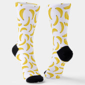 Chaussette Fun Yellow Banana Illustration Pattern Socks (Angulaire)