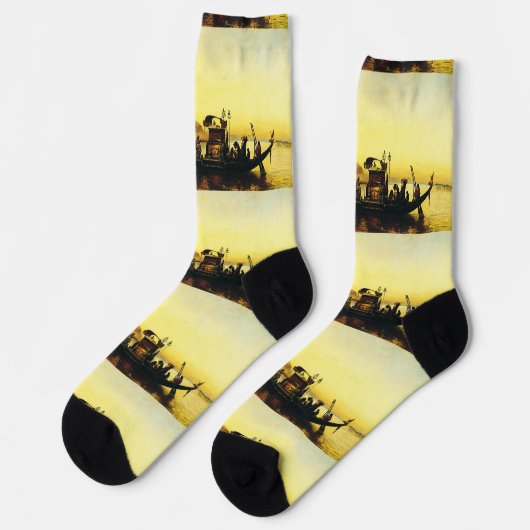 Chaussette Funérailles d'une maman sur le Nil par Frederick A (Gauche)