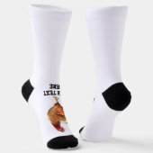 Chaussette Funky Chicken Rooster Farm Message personnalisé (Angulaire)