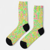 Chaussette Funky Super Retro Bold Neon Hippie Trippie Marbre (Gauche)