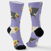 Chaussette Funny Angry Normal Grey Lutino Cockatiels (Angulaire)